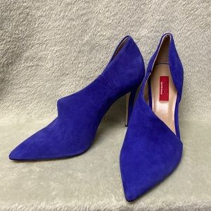 RED Saks Fifth Avenue Blue Suede Heels